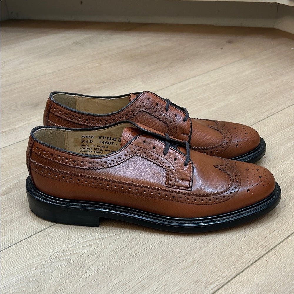 NWT Vintage 70s Sears Men’s Wingtip Dress Shoe 9.5D